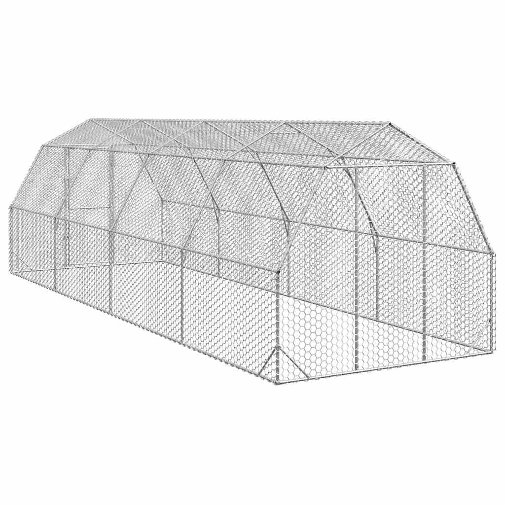 Chicken Run 2.5x8x2.25 m Galvanised Steel