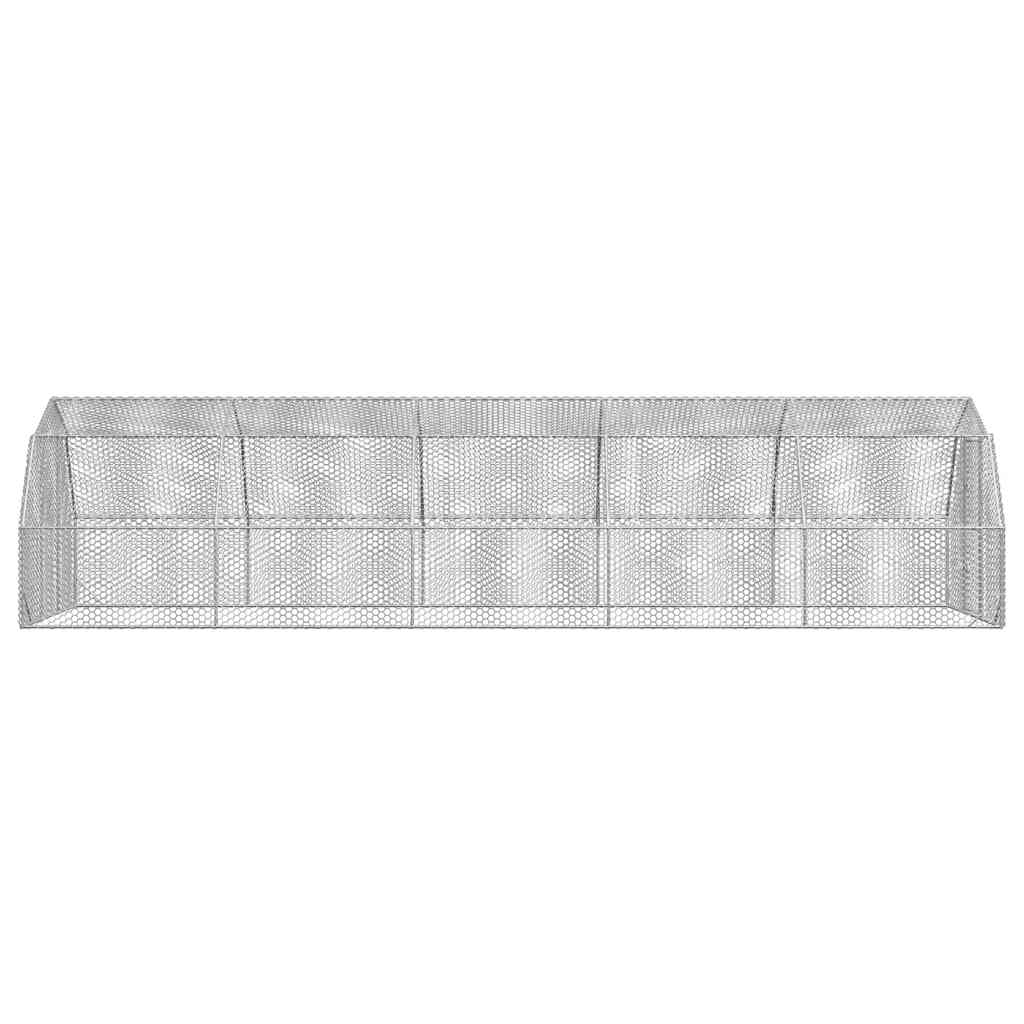 Chicken Run 2.5x10x2.25 m Galvanised Steel