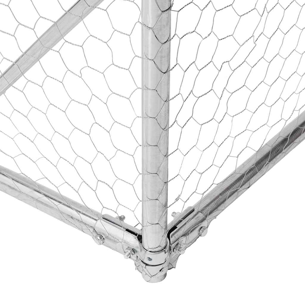 Chicken Run with Roof 2.5x8x2.25 m Galvanised Steel