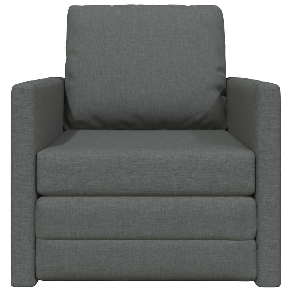 Sofa Bed Dark Grey 74 x 77 x 81 cm Velvet