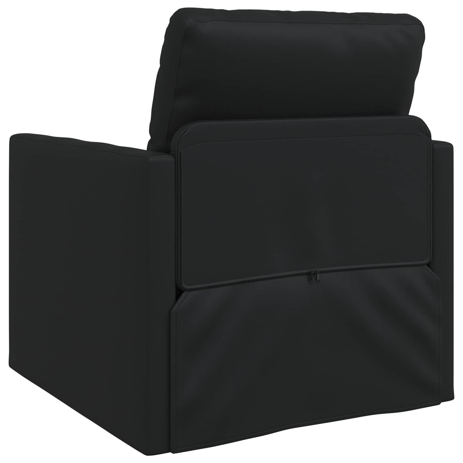 Sofa Bed 60cm Black Artificial Leather