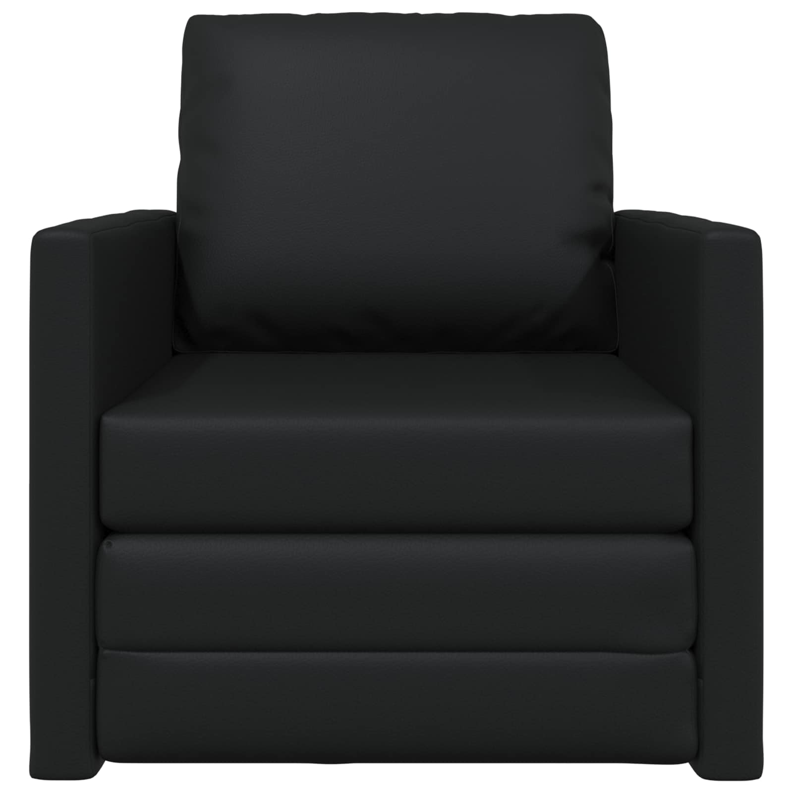 Sofa Bed 60cm Black Artificial Leather