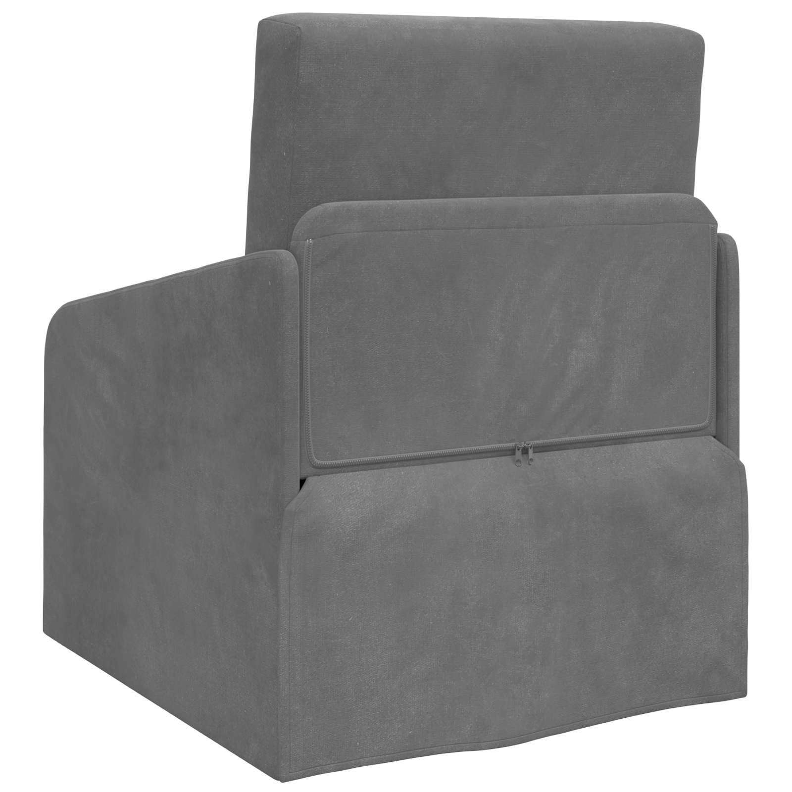 Sofa Bed Dark Grey 65 x 80 x 83 cm Velvet