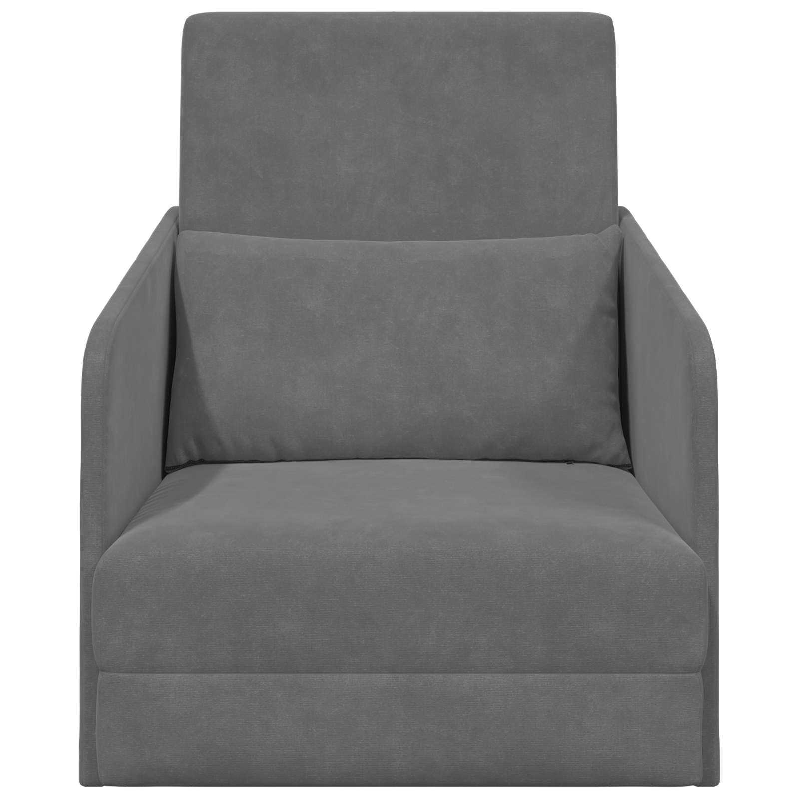 Sofa Bed Dark Grey 65 x 80 x 83 cm Velvet