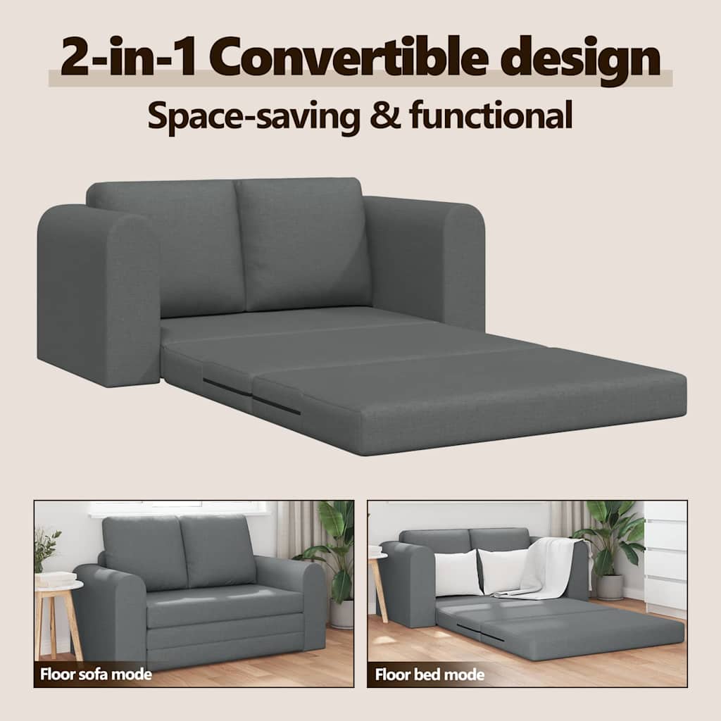 Sofa Bed 60cm Dark Grey Fabric