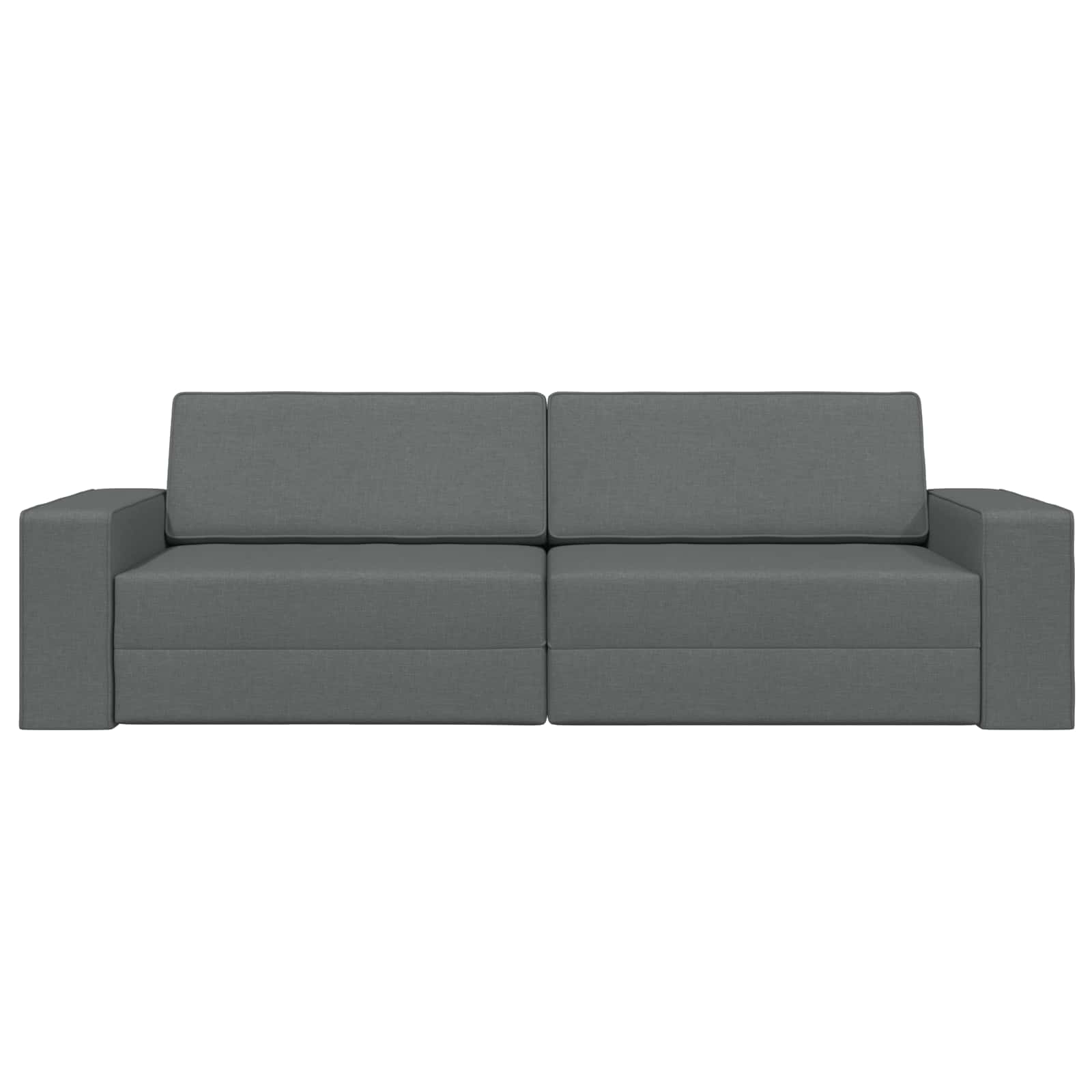Sofa Bed 200cm Dark Grey Fabric
