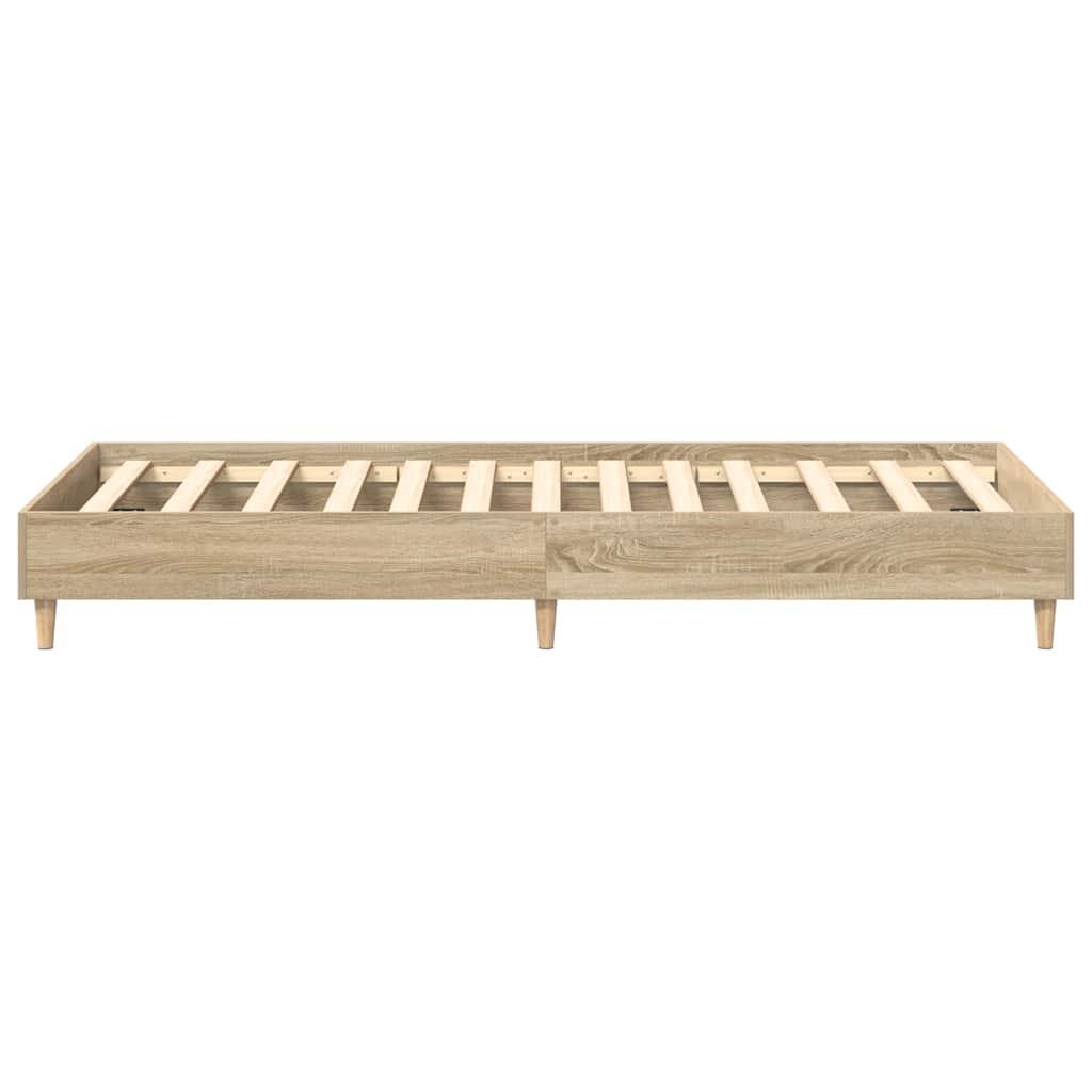 Bed Frame No Mattress Sonoma Oak 90x190 cm Engineered Wood