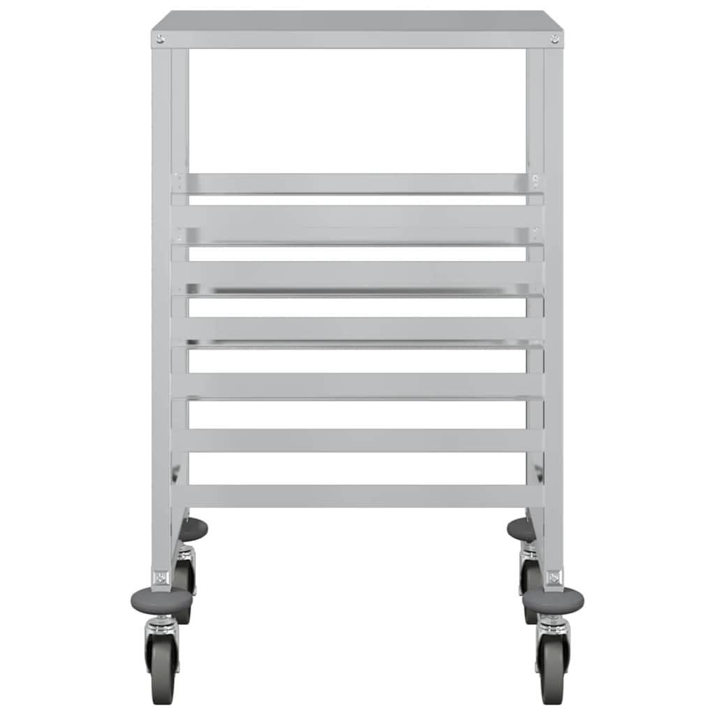 Tray Trolley with 6 GN Containers 39x55x87 cm Stainless Steel