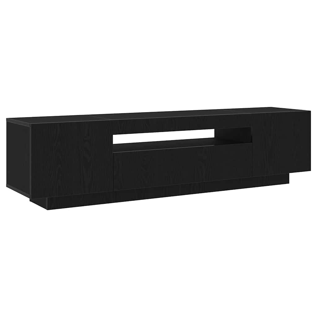TV Cabinet 160 x 35 x 40 cm Black Engineered Wood