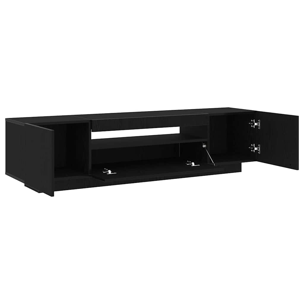 TV Cabinet 160 x 35 x 40 cm Black Engineered Wood