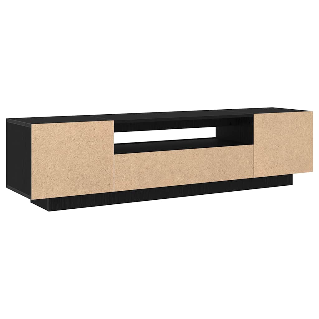 TV Cabinet 160 x 35 x 40 cm Black Engineered Wood