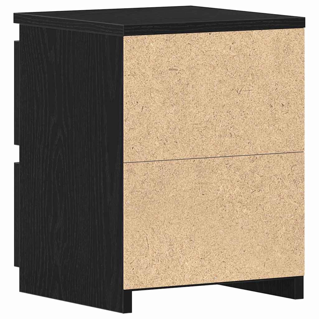 Bedside Cabinet Black Oak 30 x 30 x 40 cm Engineered Wood