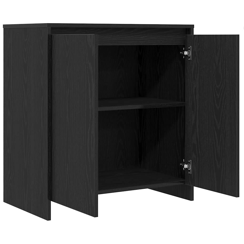 Sideboard Black Oak 70x41x75 cm Engineered Wood