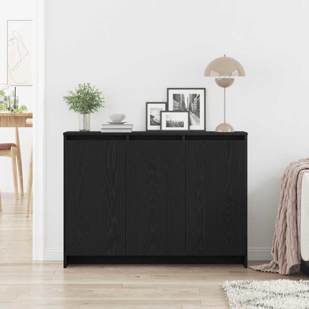 Sideboard Black 102 x 33 x 75 cm Engineered wood