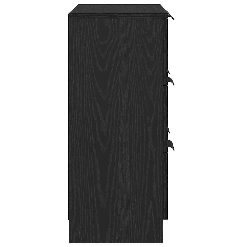 Sideboard with Drawer Black Oak 60 x 30 x 70 cm Engineered Wood