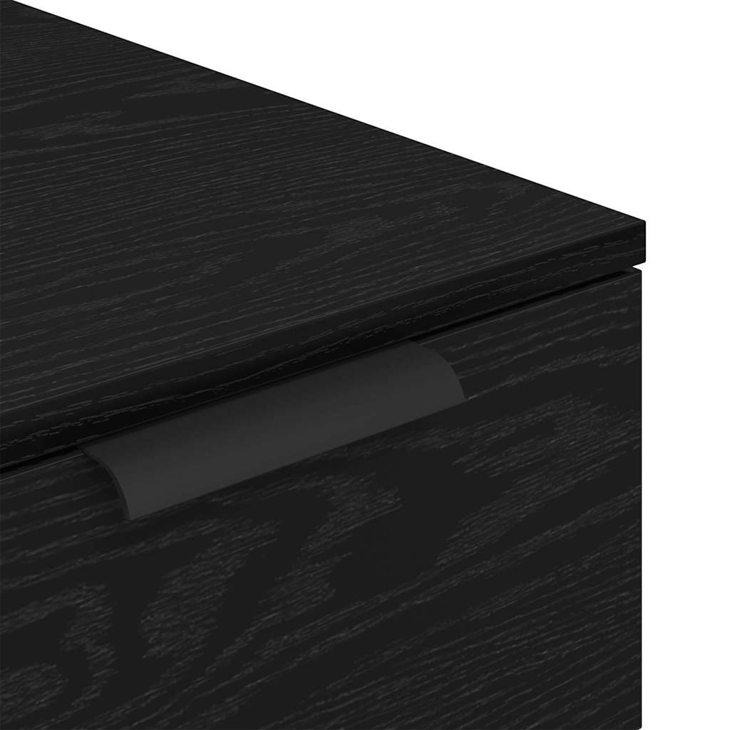 Desk Cabinet Black oak 33 x 50 x 75 cm Engineered Wood