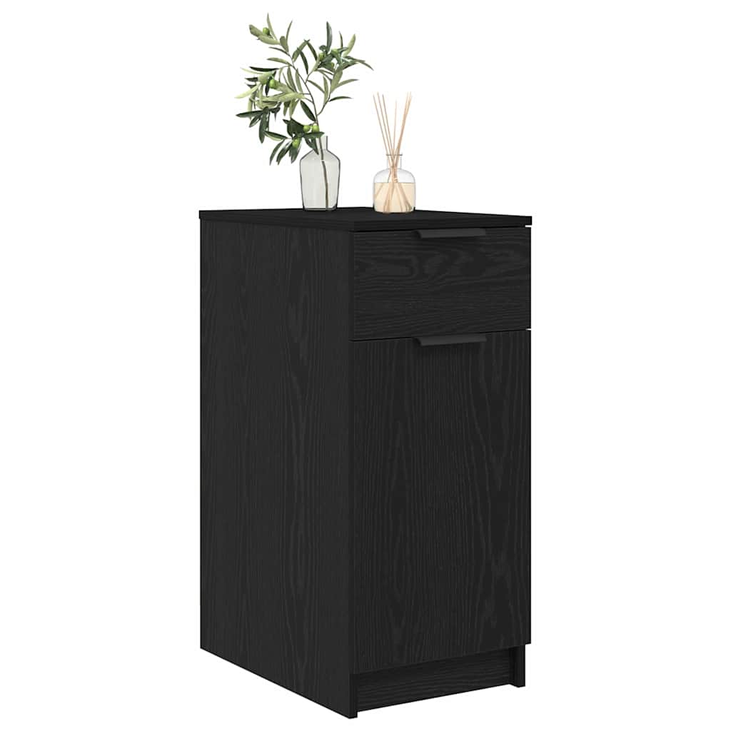 Office Cabinet Black Oak 33 x 50 x 75 cm Engineered Wood