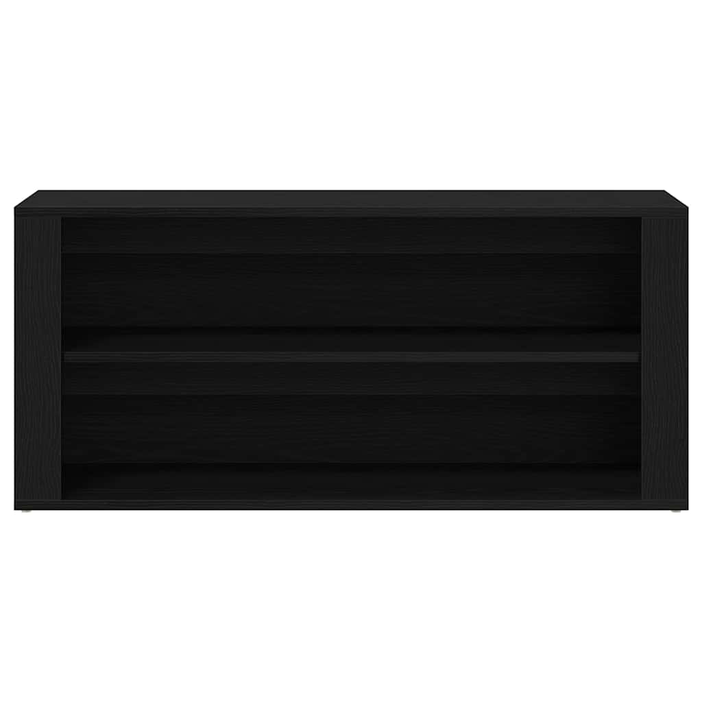 Shoe Bench Black Oak 100x35x45 cm Engineered Wood