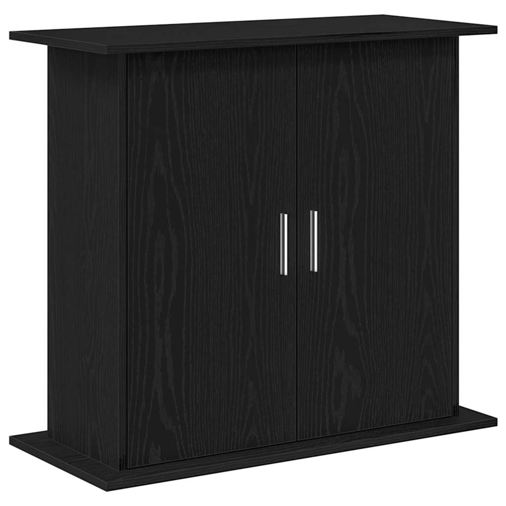 Aquarium Stand Black Oak 81x36x73 cm Engineered Wood