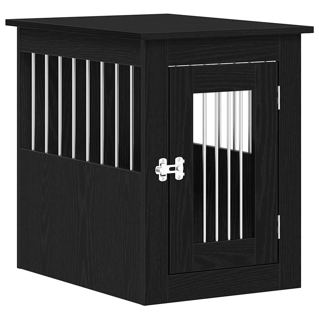 Dog Crate Furniture Black Oak 45x62x59 cm Engineered Wood