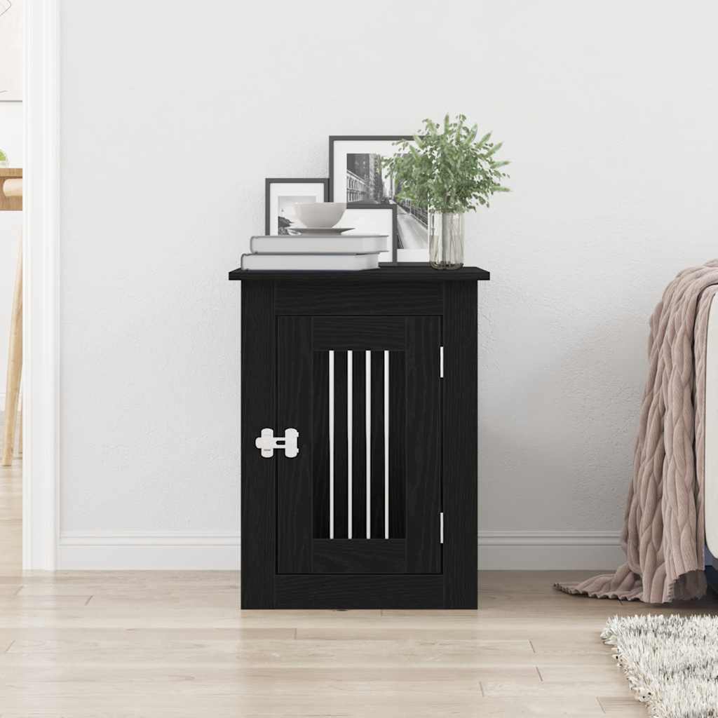 Dog Crate Furniture Black Oak 45x62x59 cm Engineered Wood