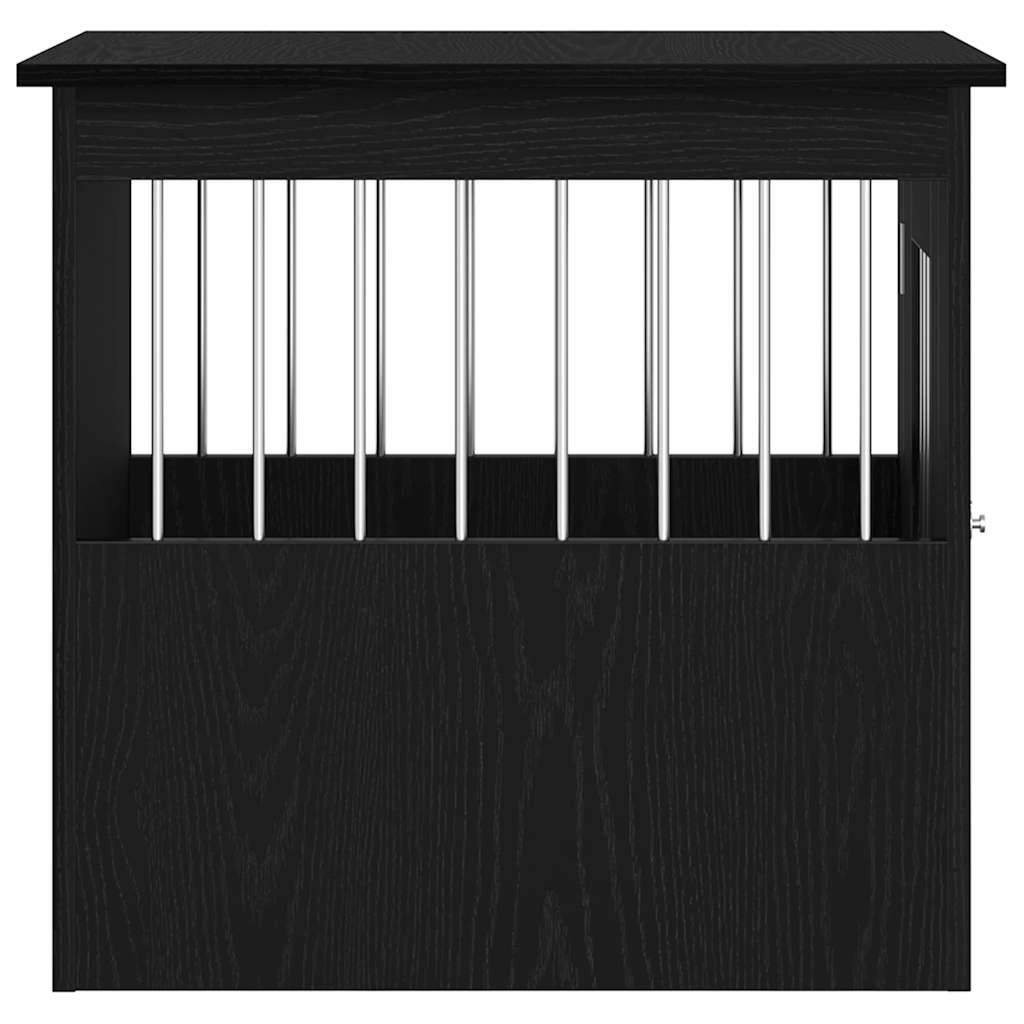 Dog Crate Furniture Black Oak 45x62x59 cm Engineered Wood