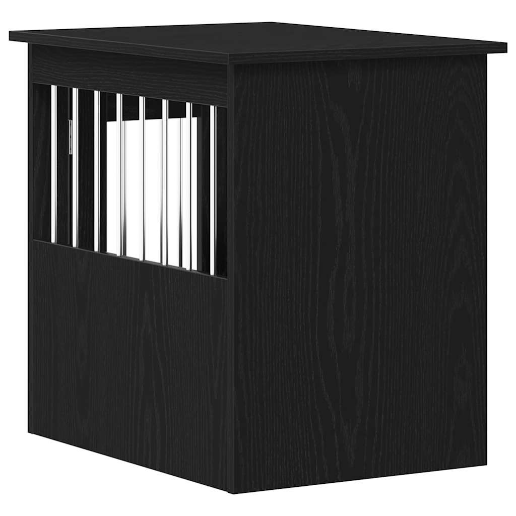 Dog Crate Furniture Black Oak 45x62x59 cm Engineered Wood