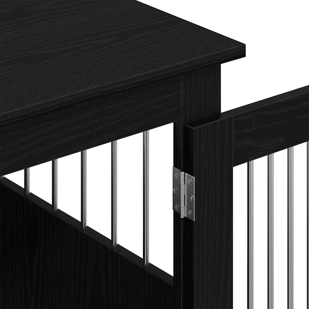 Dog Crate Furniture Black Oak 45x62x59 cm Engineered Wood