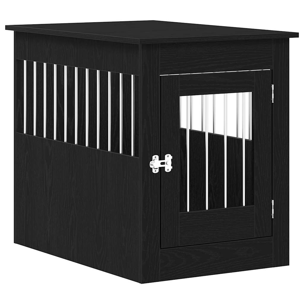 Dog Crate Furniture Black Oak 55x80x68 cm Engineered Wood