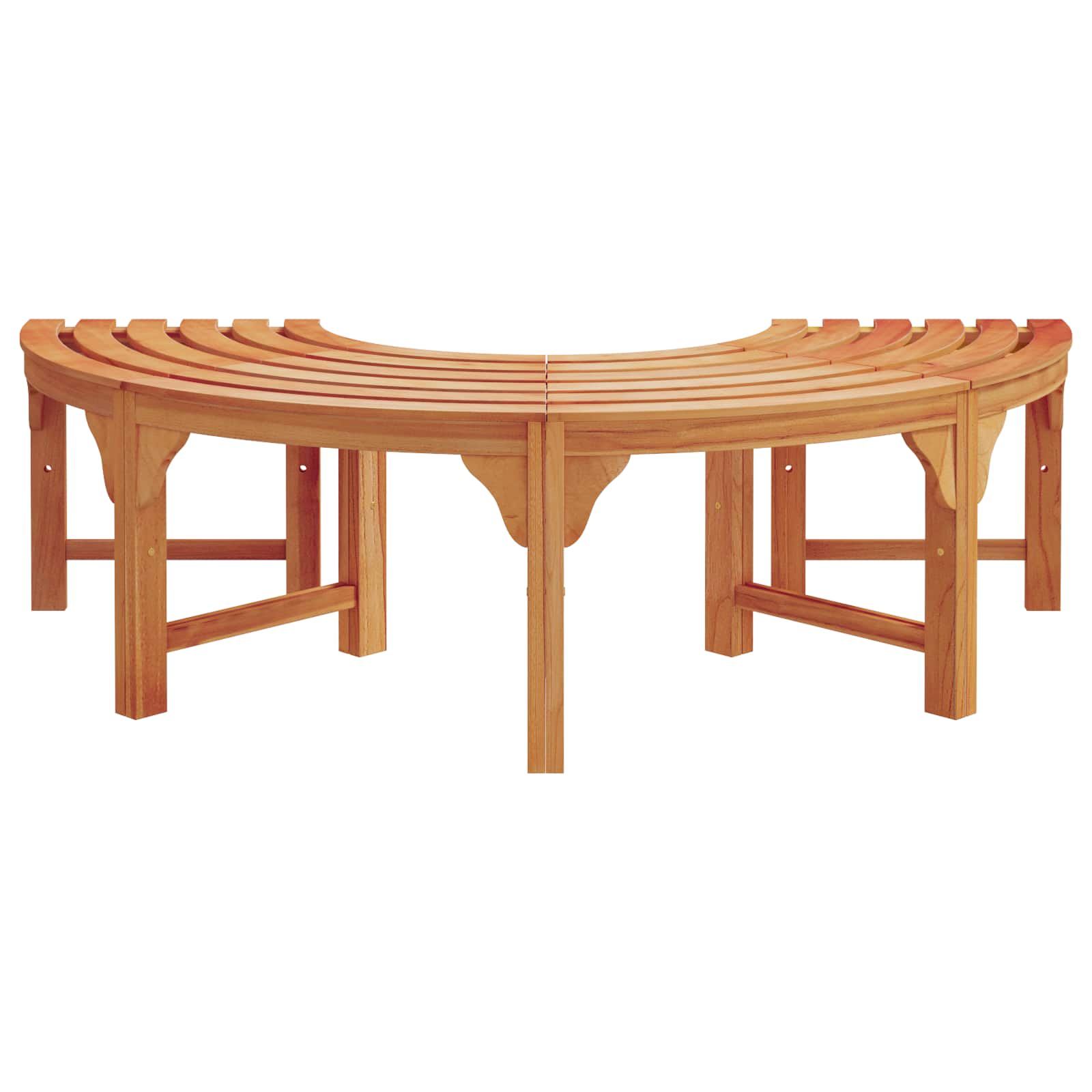 Tree Bench Natural 160 x 80 x 45cm Solid Eucalyptus Wood