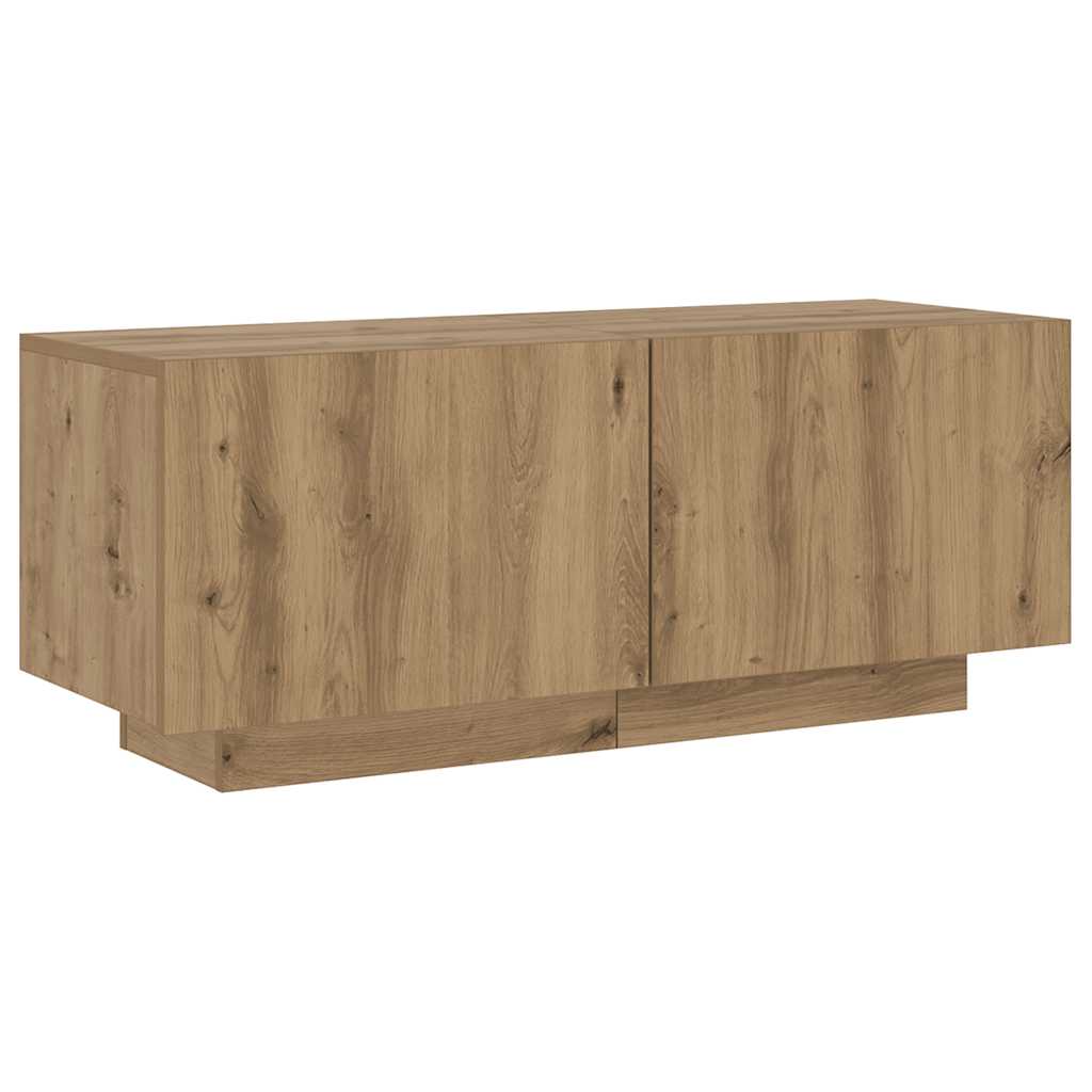 TV Cabinet with LED Lights Artisan Oak 200x35x40 cm