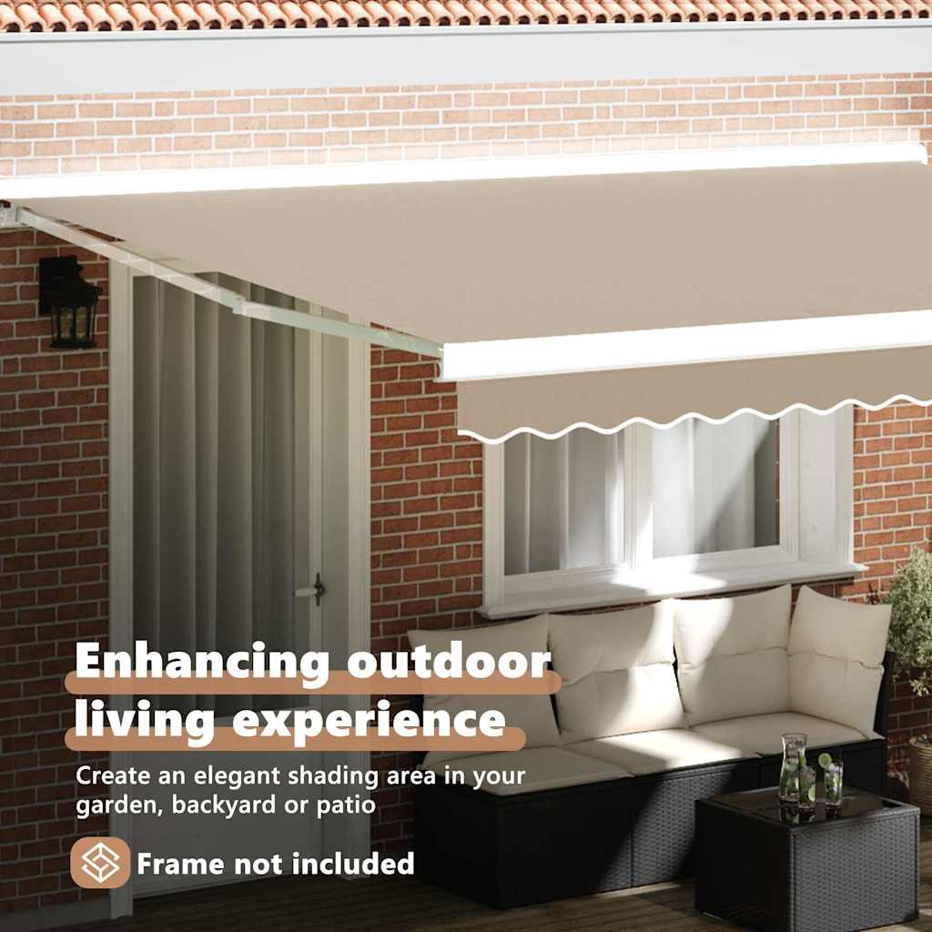 Awning Replacement Fabric Beige 4 x 3,5 m Polyester