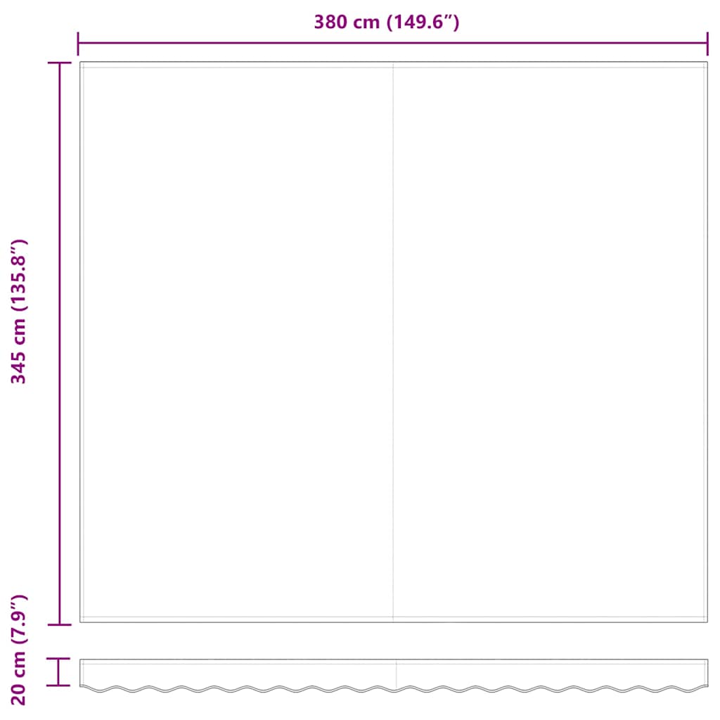 Awning Replacement Fabric Beige 4 x 3,5 m Polyester