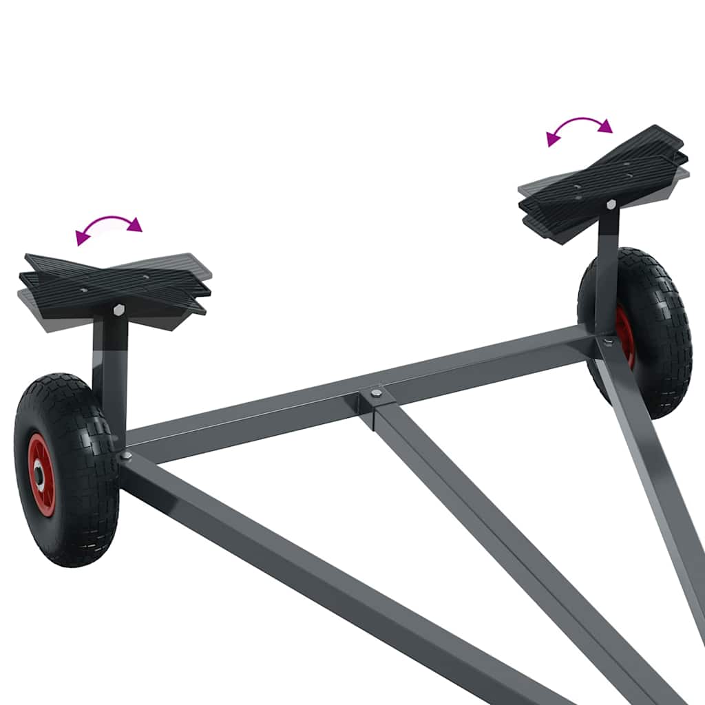 Boat Trailer Silver 302 x 107 x 42 cm Steel