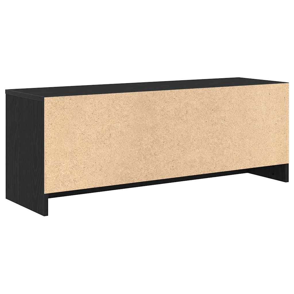 TV Cabinet Black Oak 102x30x37.5 cm Engineered Wood