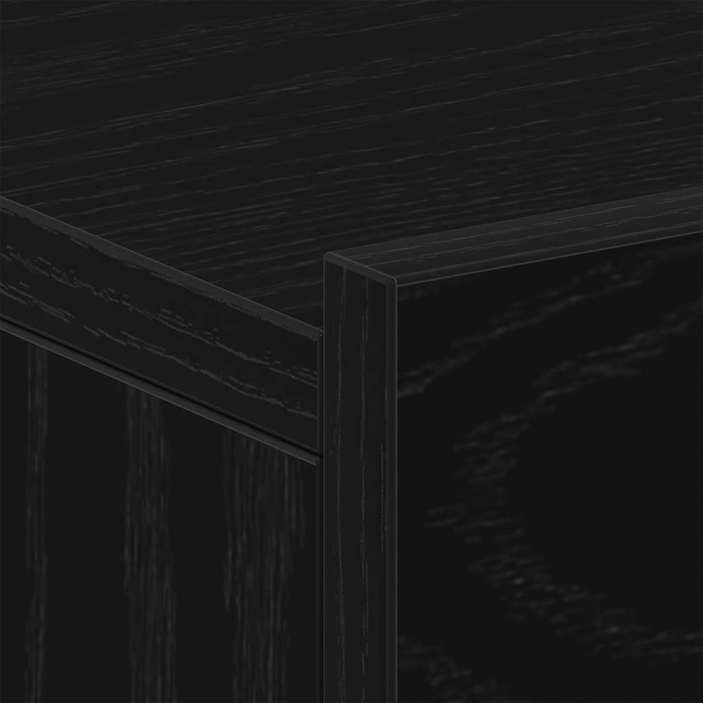Floating Nightstand Black Oak 40x32x15 cm Engineered Wood