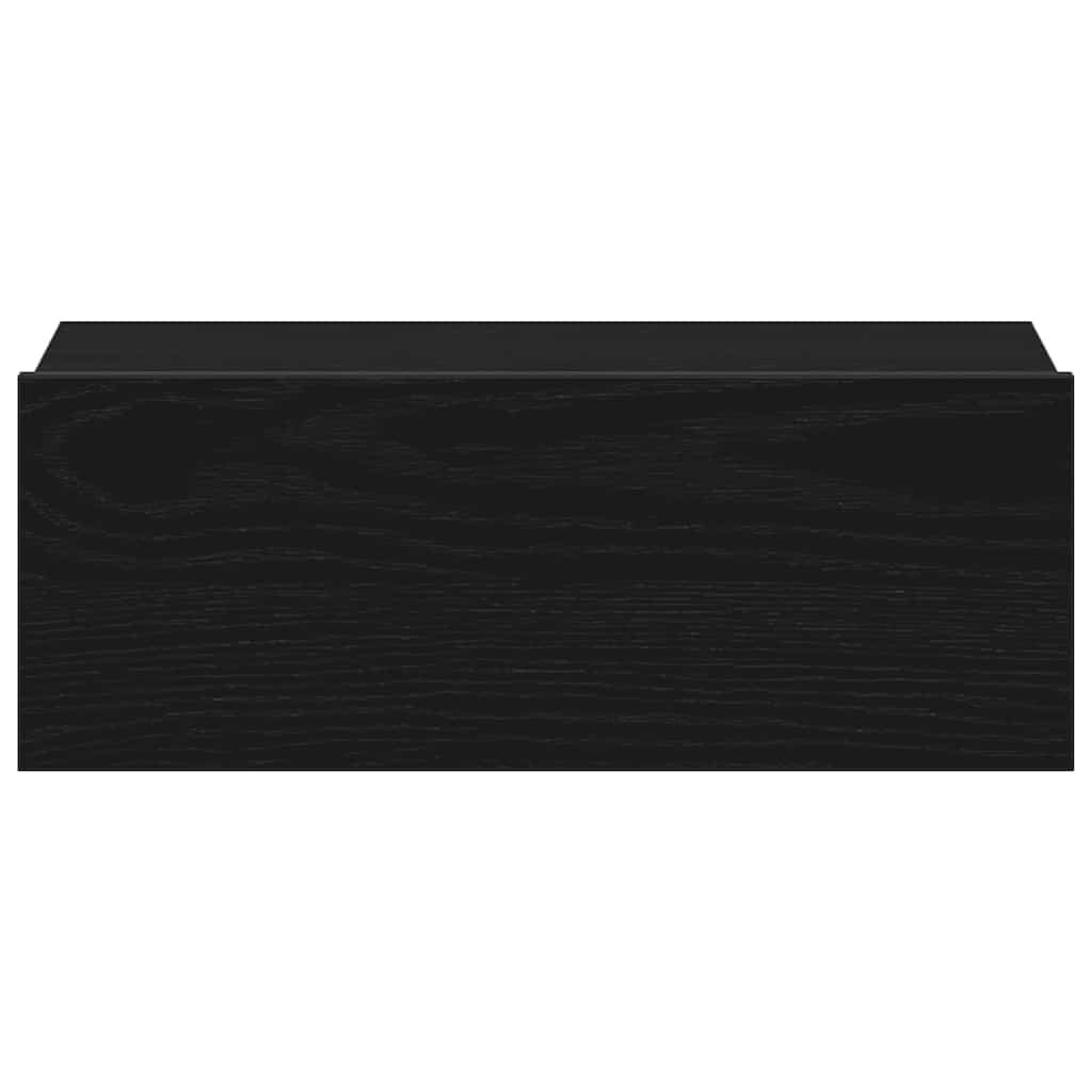 Floating Nightstands 2 pcs Black Oak 40x32x15cm Engineered Wood