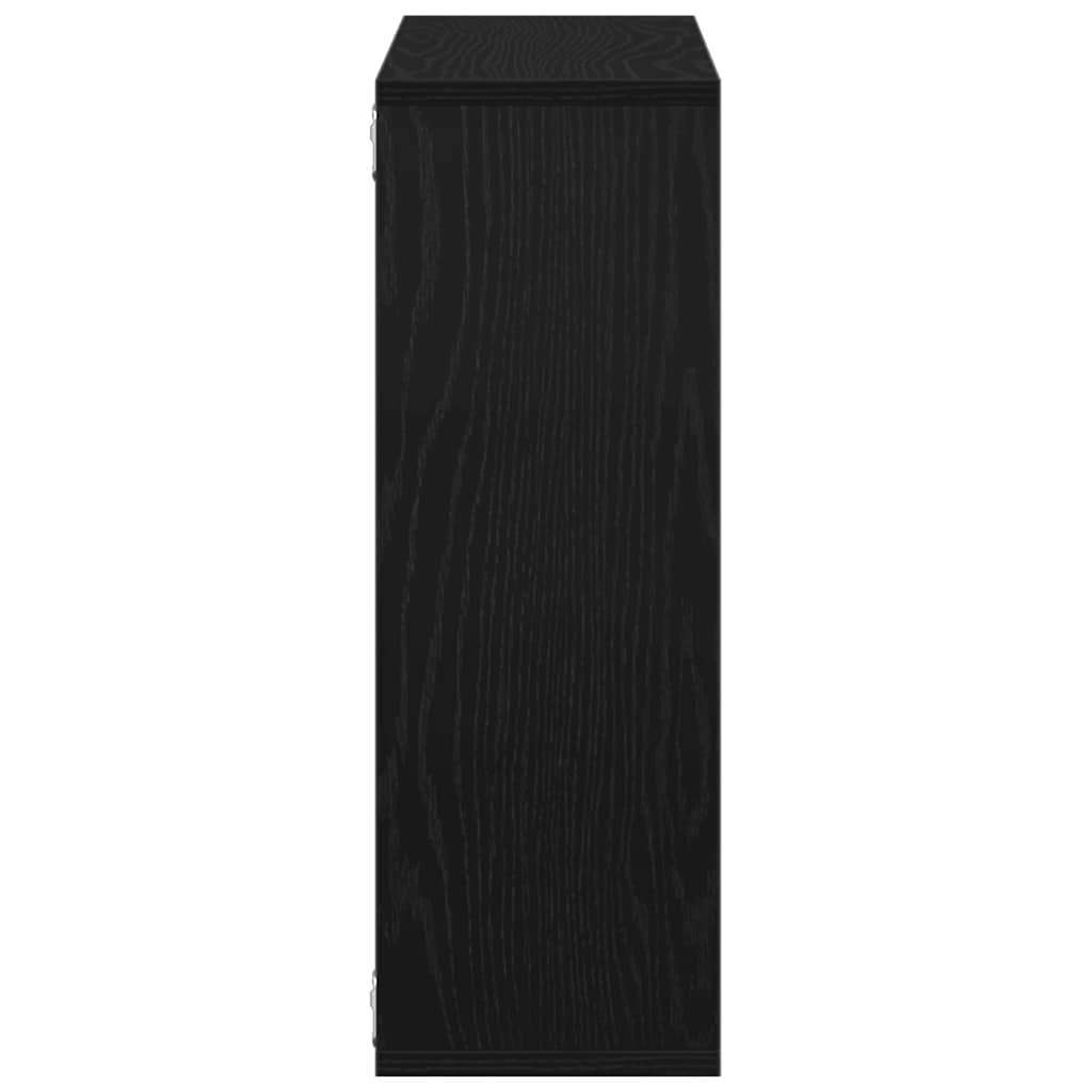 Wall Shelf Black Oak 104x20x58.5 cm Engineered Wood
