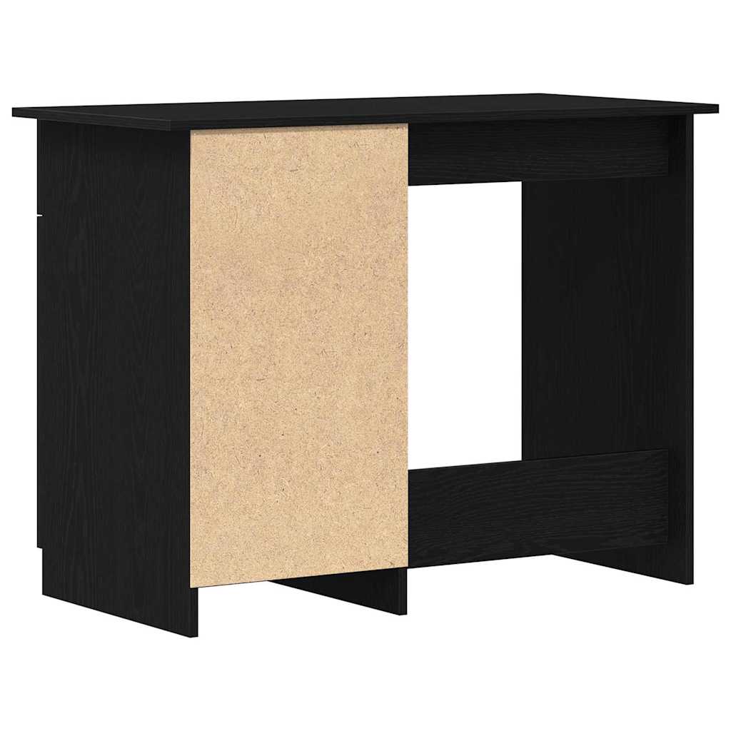 Desk with Drawer Black Oak 100 x 50 x 76 cm Engineered Wood