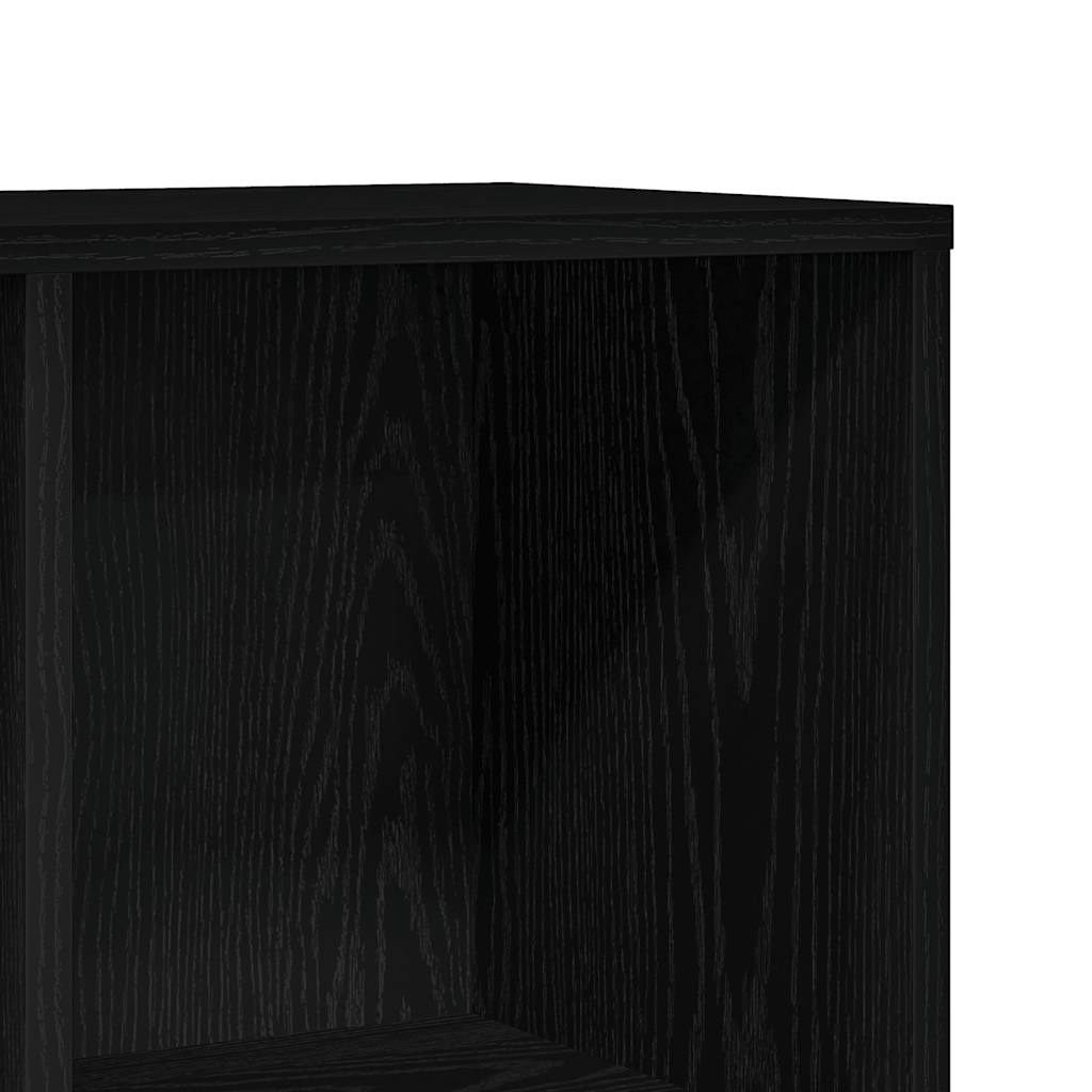Book Cabinet Black Oak 98x29x97.5 cm Engineered Wood