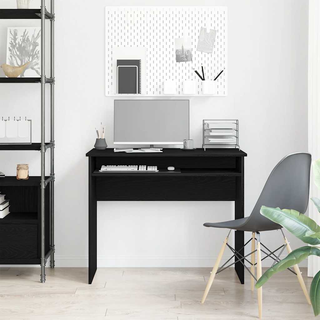 Desk Black Oak 90x50x74 cm Engineered Wood