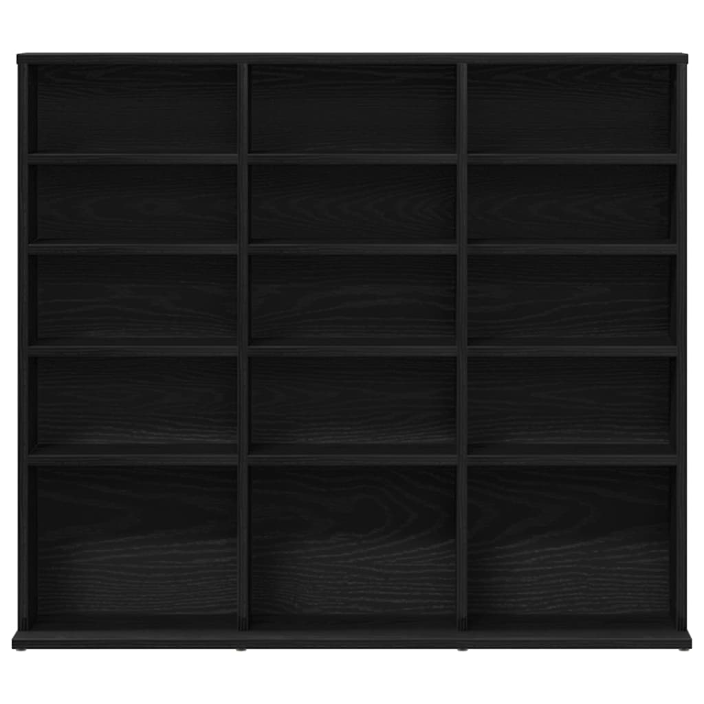 CD Cabinet Black Oak 100x23x89.5 cm Engineered Wood