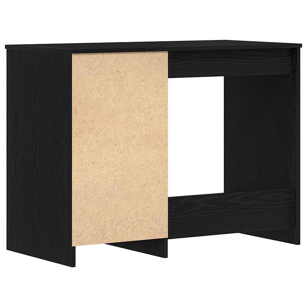 Desk with Storage Black Oak 100 x 50 x 76 cm Engineered Wood