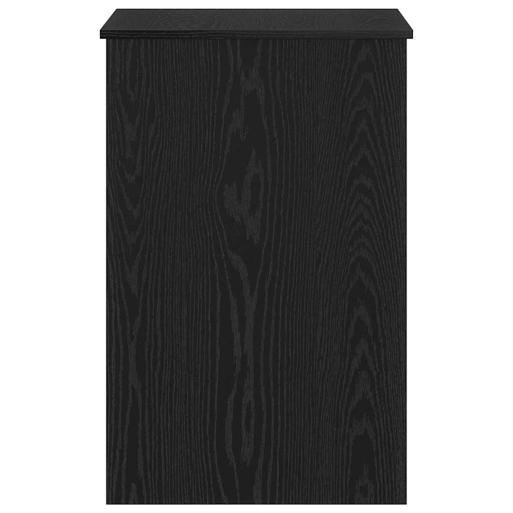 Desk with Storage Black Oak 100 x 50 x 76 cm Engineered Wood