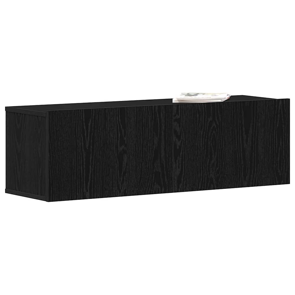 TV Cabinet 100 x 30 x 30 cm Black Oak Engineered Wood