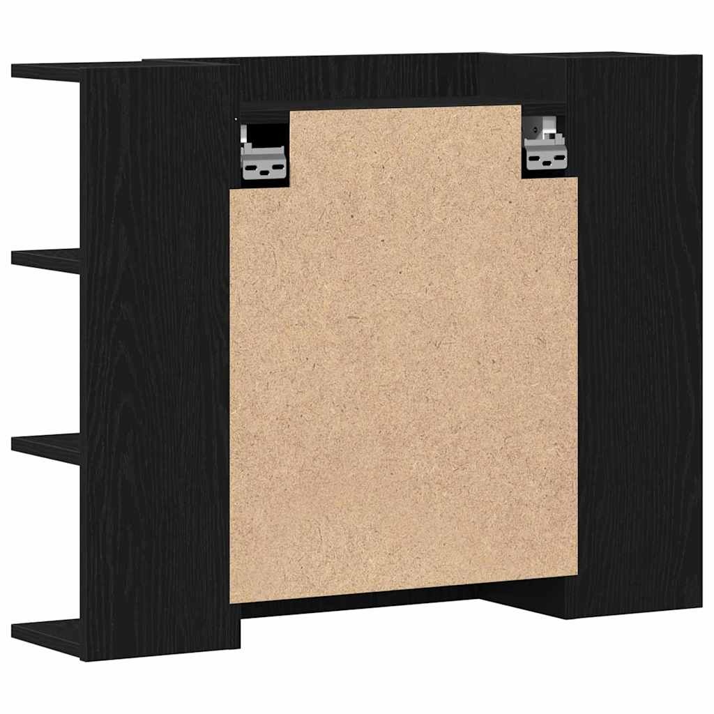 Mirror Cabinet Black Oak 80 x 20,5 x 64 cm Engineered Wood