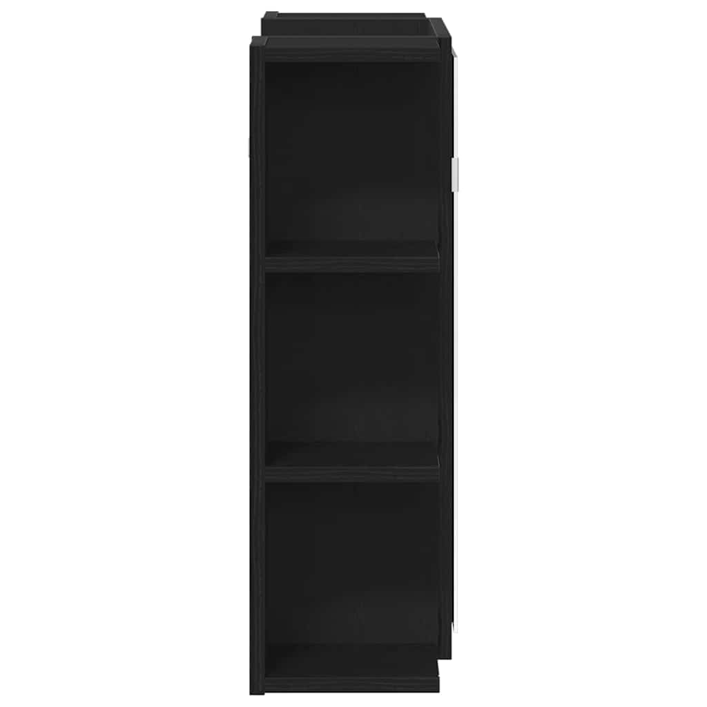 Mirror Cabinet Black Oak 80 x 20,5 x 64 cm Engineered Wood