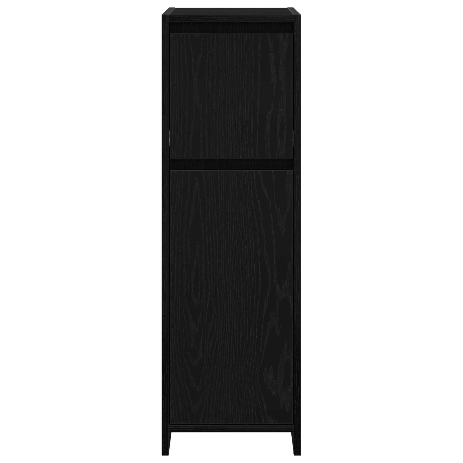Bathroom Cabinet Black Oak 30 x 30 x 95 cm Engineered Wood