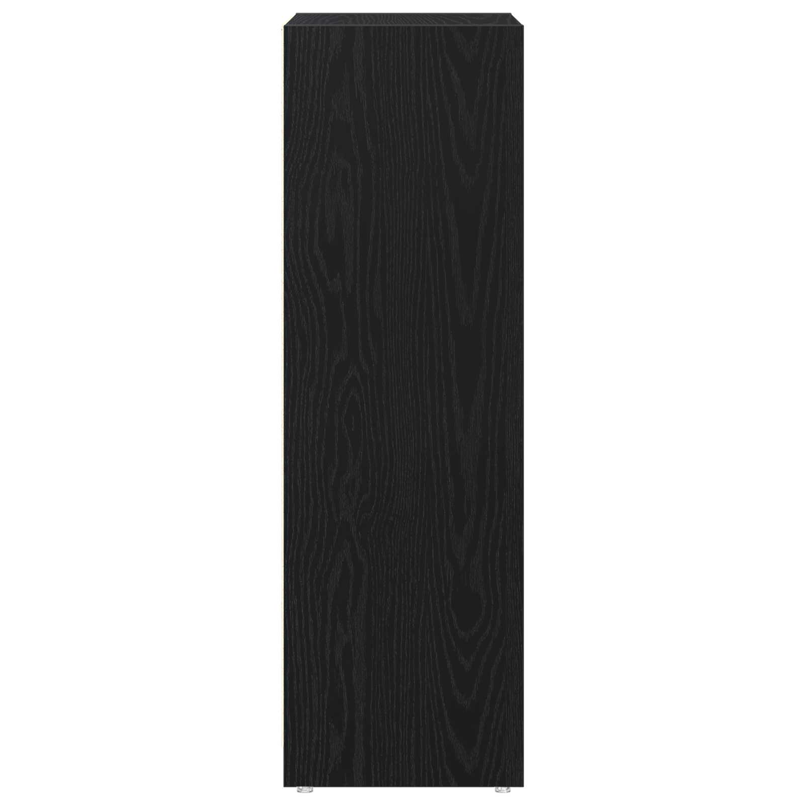 Bathroom Cabinet Black Oak 30 x 30 x 95 cm Engineered Wood