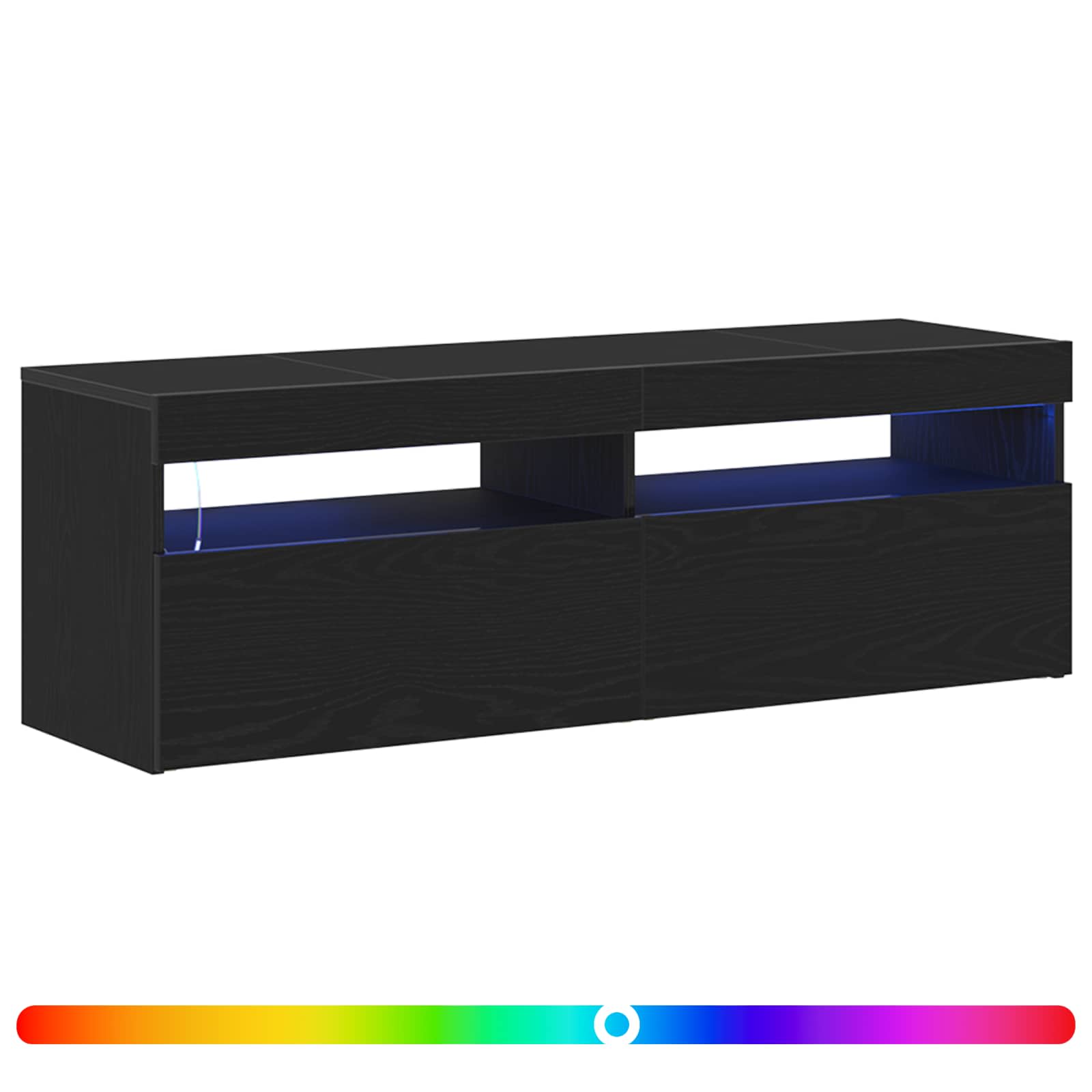 TV Cabinet 120 x 35 x 40 cm Black Oak Engineered Wood